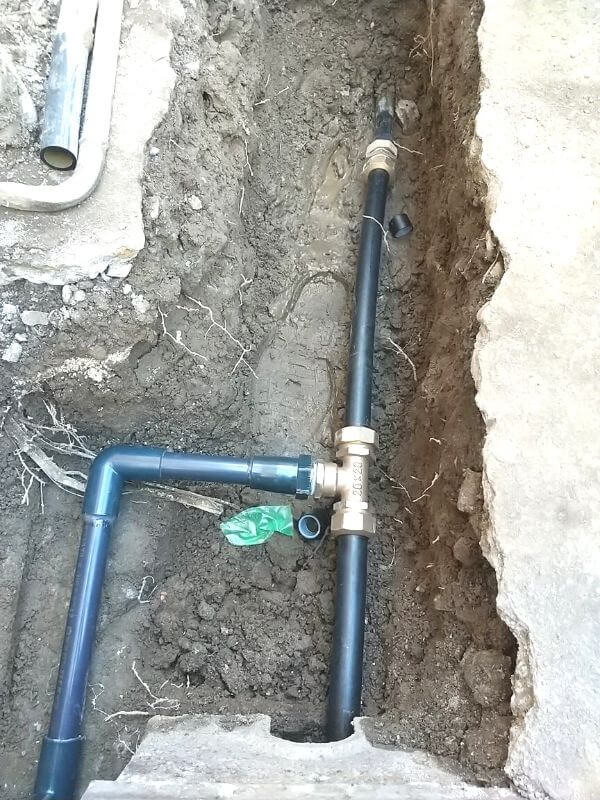 給水管の管種変更をした状態