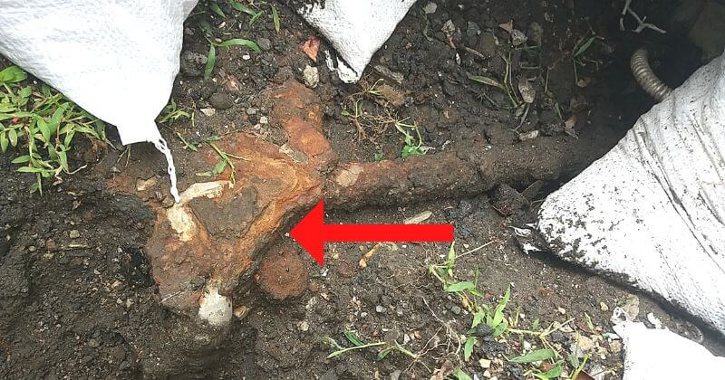 激しく腐食した継手