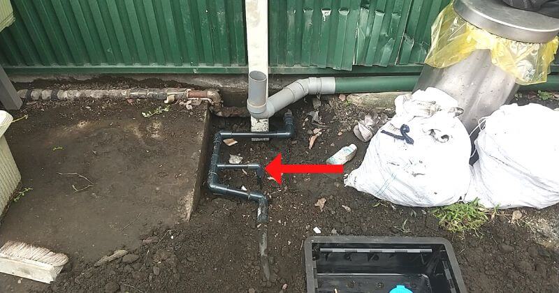 先行配管している状態