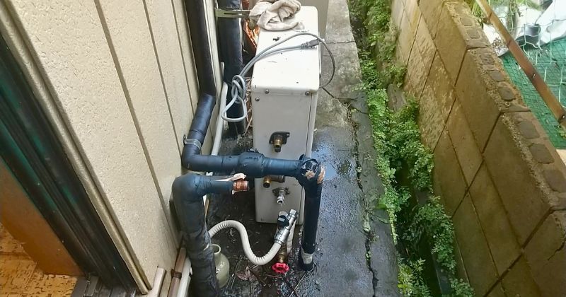 配管取り外し状況