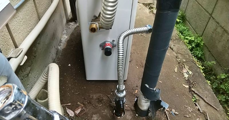 給水管内の汚れを取り除く前