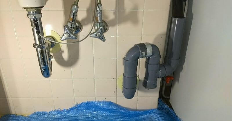 排水管を再取付けした状態