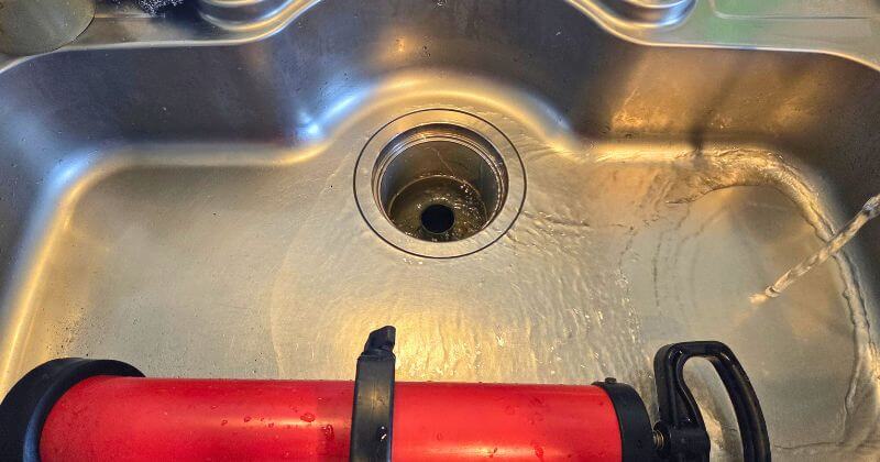 ローポンプ使用後の排水状況