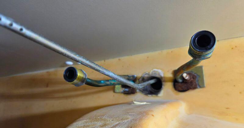 フレキシブル管を取り外した状態