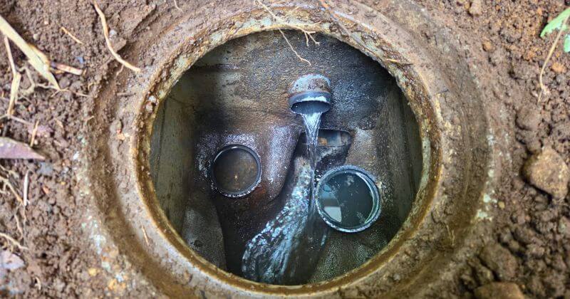 修理後の排水状況