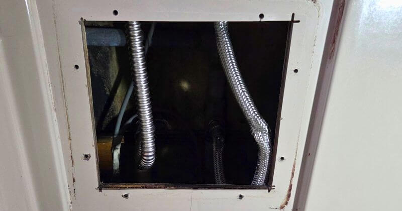 給水、給湯管の接続状況