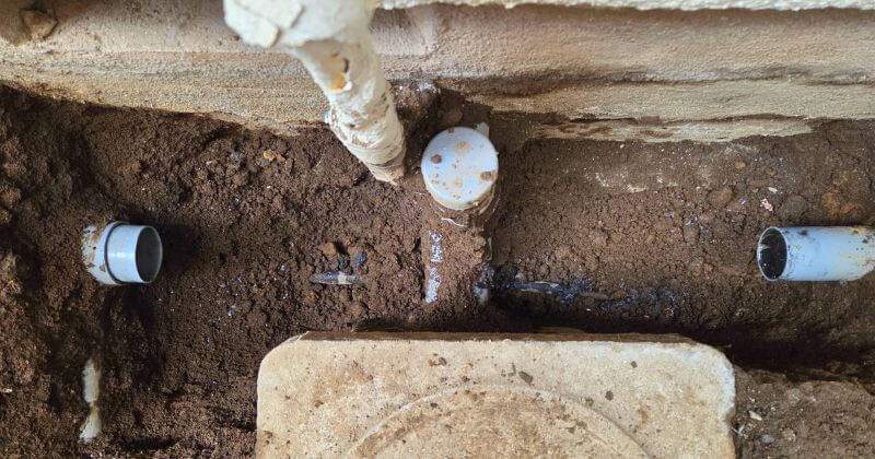 給水管の修理に必要なスペースを確保した状態