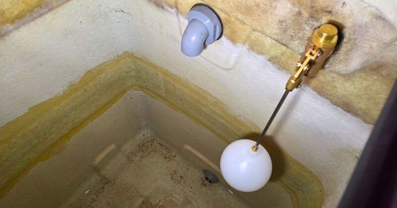 新しいボールタップの取付状況