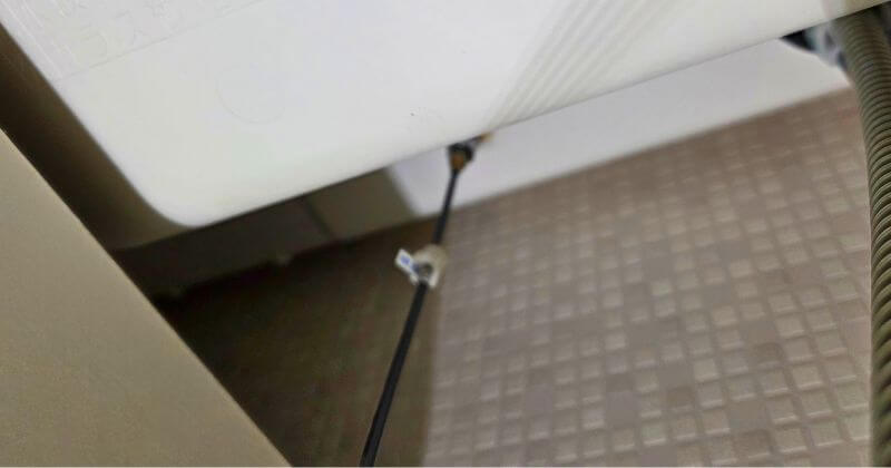 引き棒とワイヤーの接続部分