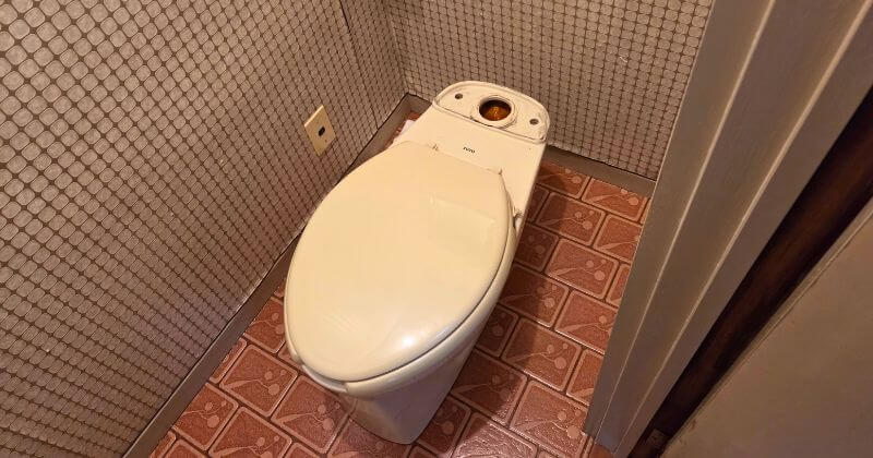 トイレタンクを取り外した状態