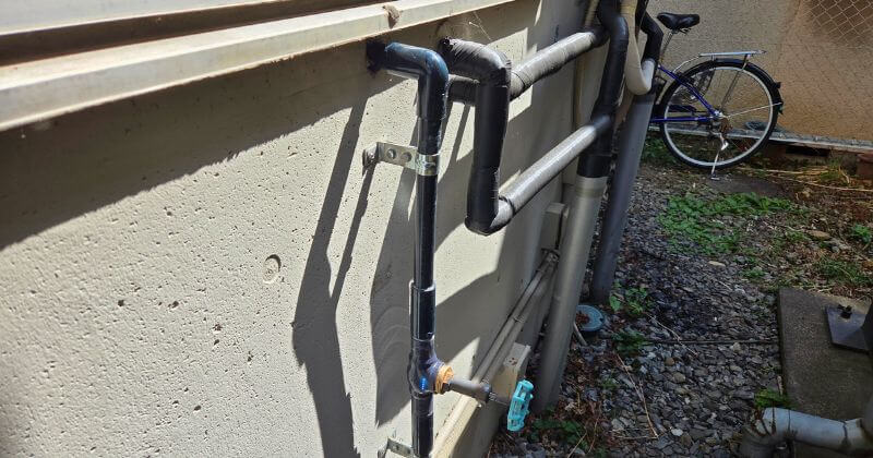 屋外の修理状況