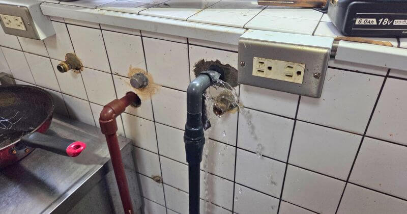 漏水している所