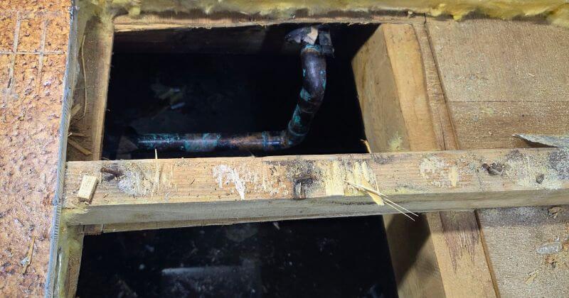 床を開口した状態