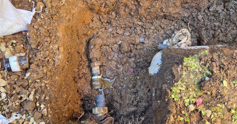漏水箇所を切り離した状態