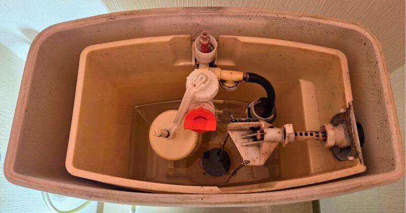 トイレタンクの内フタを取り外した状態