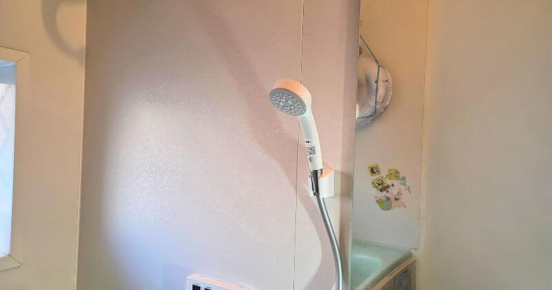 交換後のシャワーヘッド