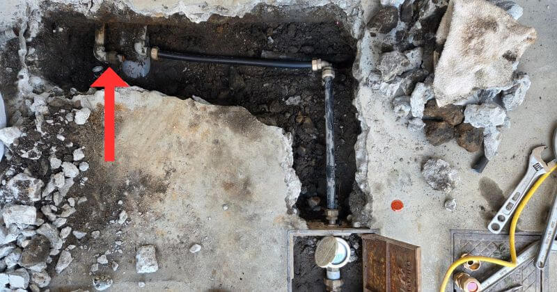 二軒目のお客様宅の漏水箇所