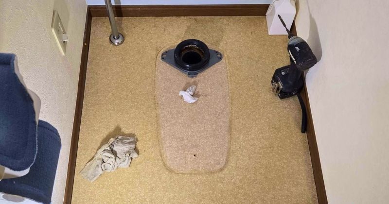 便器を取り外した状態